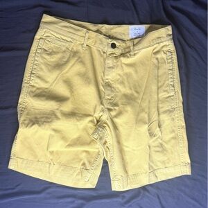 Billy Reid Men's Yellow Cotton Shorts